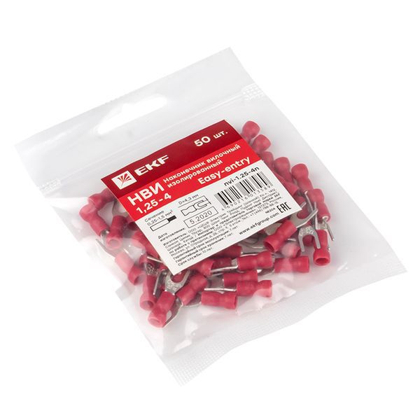 Наконечник вилочный изол. НВИ 1.5-4 (уп.50шт) EKF nvi-1.25-4n фото в каталоге от BTSprom.by