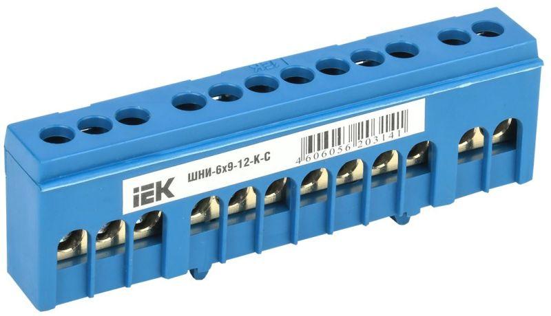 шина нулевая в корп. изол. на din-рейку шни-6х9-12-к-с iek ynn10-69-12kd-k07 от BTSprom.by