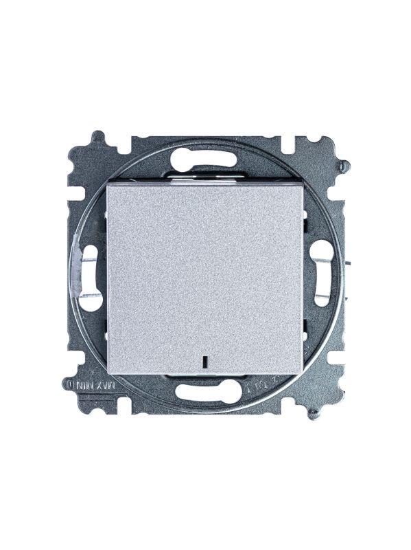  Выключатель 1-кл. СП Levit IP20 с подсветкой серебр./дым. черн. ABB 2CHH590146A6070 фото в каталоге от BTSprom.by