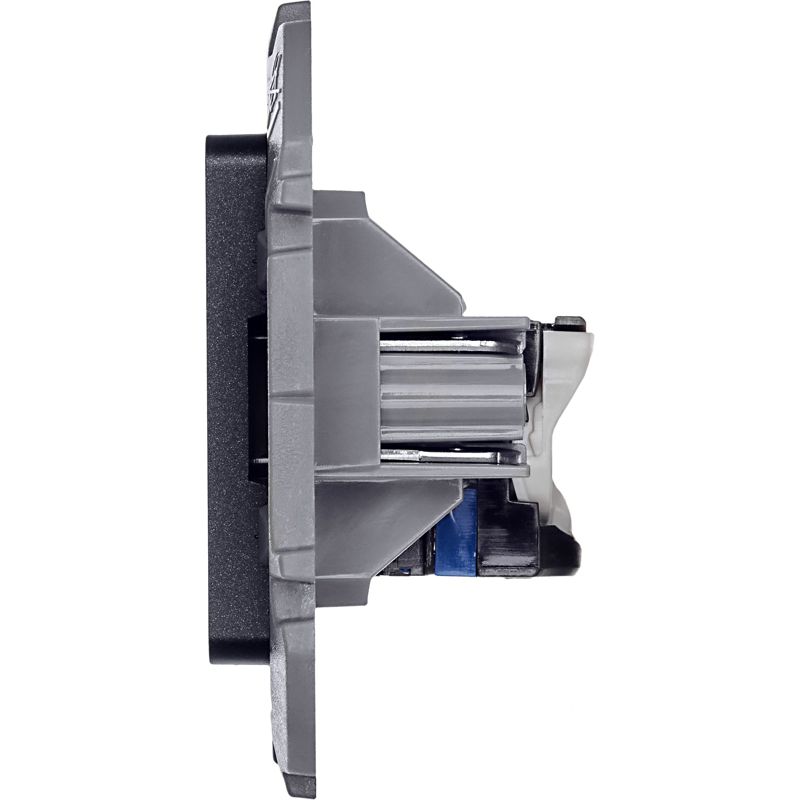  Розетка компьютерная Inspiria RJ45 кат.6 UTP механизм антрацит IEK 673833 фото в каталоге от BTSprom.by