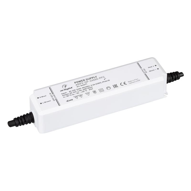 блок питания arpv-sp-24060-pfc (24в 2.5а 60вт) ip67 пластик arlight 043671 от BTSprom.by