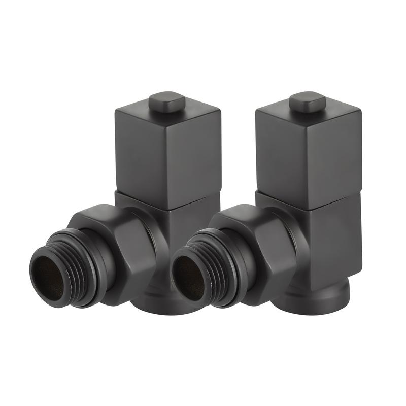  Набор дизайн-вентилей CUBE угловой 1/2дюйм черн. Royal Thermo НС-1422578 фото в каталоге от BTSprom.by