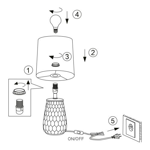  Лампа настольная Bertha 7071-502 1хE14 40Вт керамика бел. Rivoli Б0057272 фото в каталоге от BTSprom.by