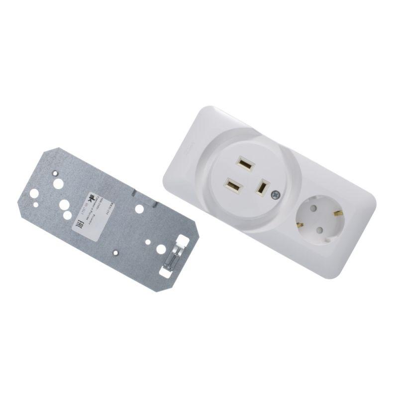  Розетка 2-м ОП Blanca / Прима 250В комбинир. для электроплиты 32А+силовая 16А (опт. упак.) бел. SE RA32-211R-B фото в каталоге от BTSprom.by