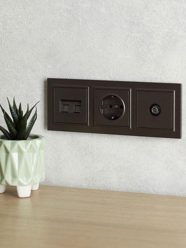  Рамка 3-м BRITE РУ-3-БрТБ бронза IEK BR-M32-K45 фото в каталоге от BTSprom.by