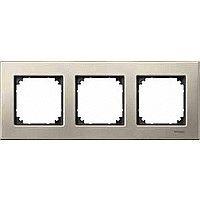  Рамка 3-м Merten метал. титан SchE MTN403305 фото в каталоге от BTSprom.by