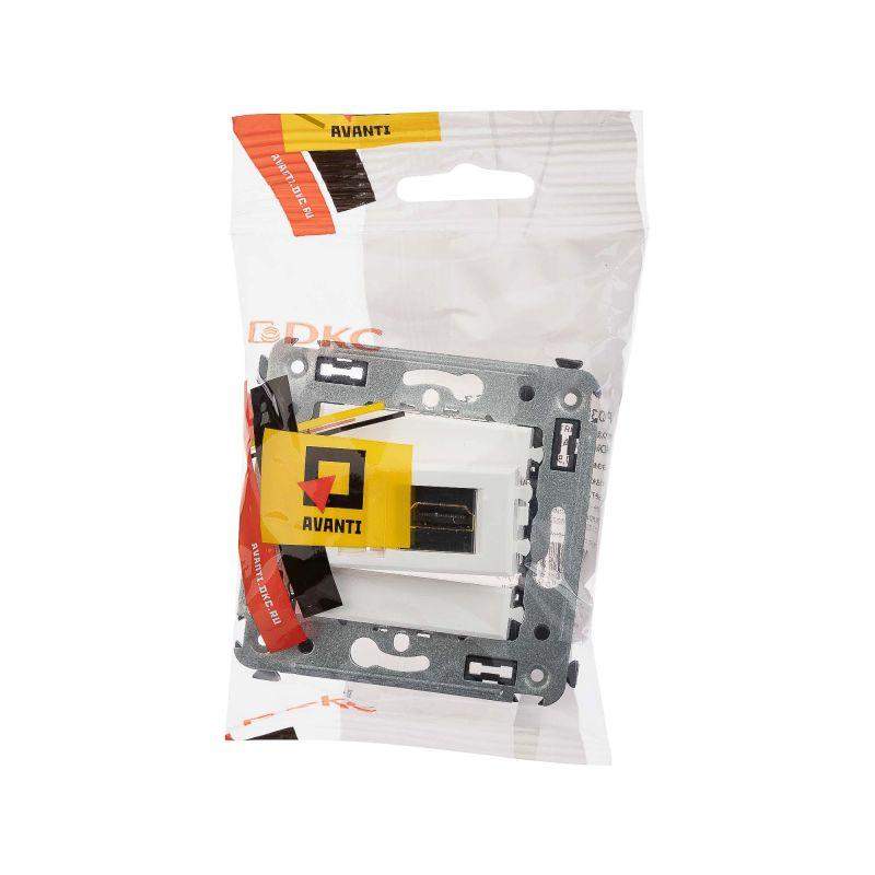 Розетка HDMI 1-м СП Avanti "Белое облако" тип А-А DKC 4400253 фото в каталоге от BTSprom.by  Розетка HDMI 1-м СП Avanti "Белое облако" тип А-А DKC 4400253 фото в каталоге от BTSprom.by