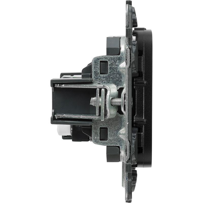  Розетка компьютерная 1-м Valena Allure RJ45 кат.5E UTP с лицев. панелью механизм антрацит Leg 753950 фото в каталоге от BTSprom.by