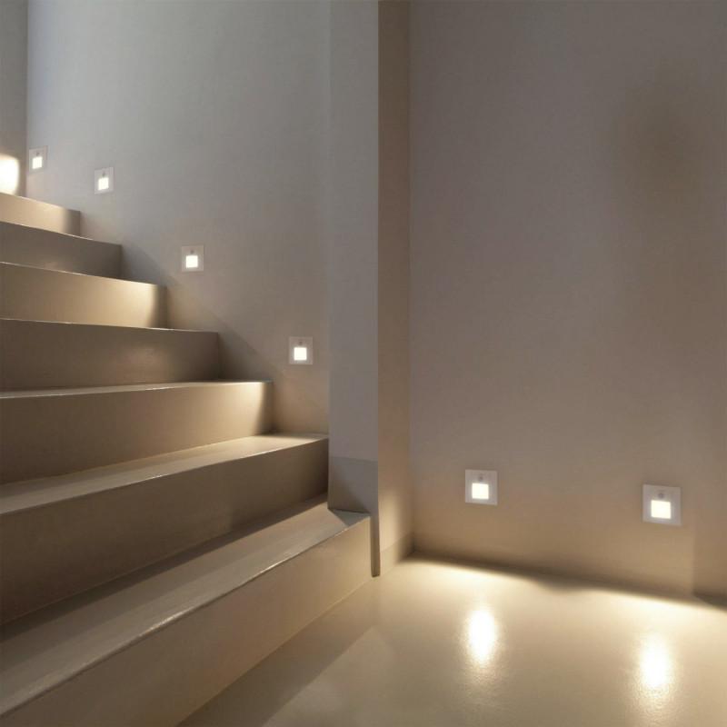  Светильник LED 1Вт 3000К IP20 встраив. в стену с датчиком движения пластик бел. DENKIRS 685993 фото в каталоге от BTSprom.by