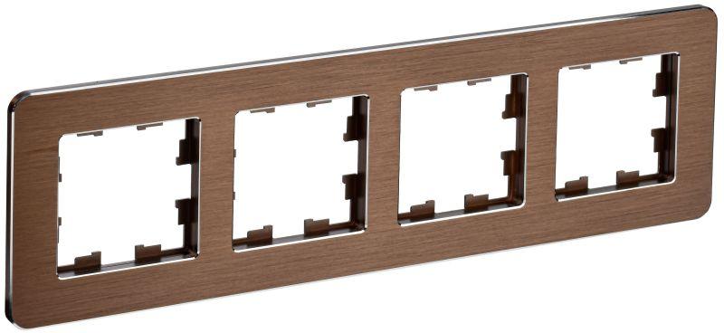 рамка 4-м brite ру-4-1-бр метал. коричн. re al iek br-m42-m-21-k30 от BTSprom.by