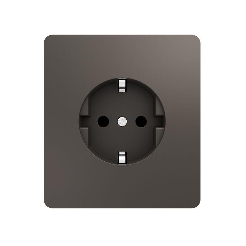 розетка 1-м сп round miele 16а с заземл. защ. шторки титан kranz kr-78-0701-2 от BTSprom.by