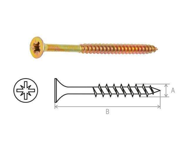 шуруп универсальный 6.0х90 мм желтый цинк (10 шт в зип-локе) starfix от BTSprom.by