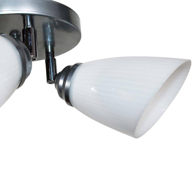  Светильник "Сатурн" 1317 хром (плафон П0475) НПБ 01-3х60-176 Е27 ИУ Элетех 1005404614 фото в каталоге от BTSprom.by