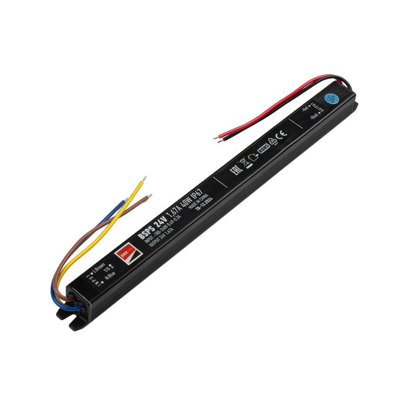  Блок питания для светодиодной ленты 40Вт 1.67А 24В IP67 BSPS влагозащ. метал. Pro JazzWay 5018495 фото в каталоге от BTSprom.by