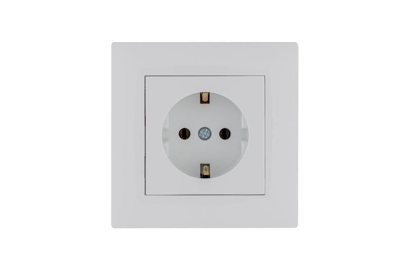 розетка 1-м karea rizz с заземл. бел. makel 88001028 от BTSprom.by