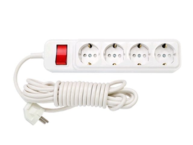 удлинитель бытовой 3,5м (4 роз., 2.5квт, с/з, пвс 3х0,75)  bylectrica у10-2823.5 от BTSprom.by