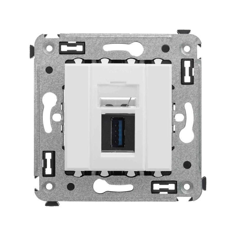 розетка usb 3.0 1-м сп avanti "белое облако" тип а-а dkc 4400303 от BTSprom.by