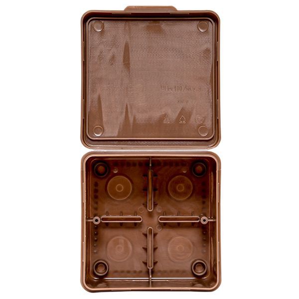  Коробка распаячная КМР-030-034 пылевлагозащ. 100х100х55 без мембранных вводов темн. дерево EKF plc-kmr-030-034-t фото в каталоге от BTSprom.by