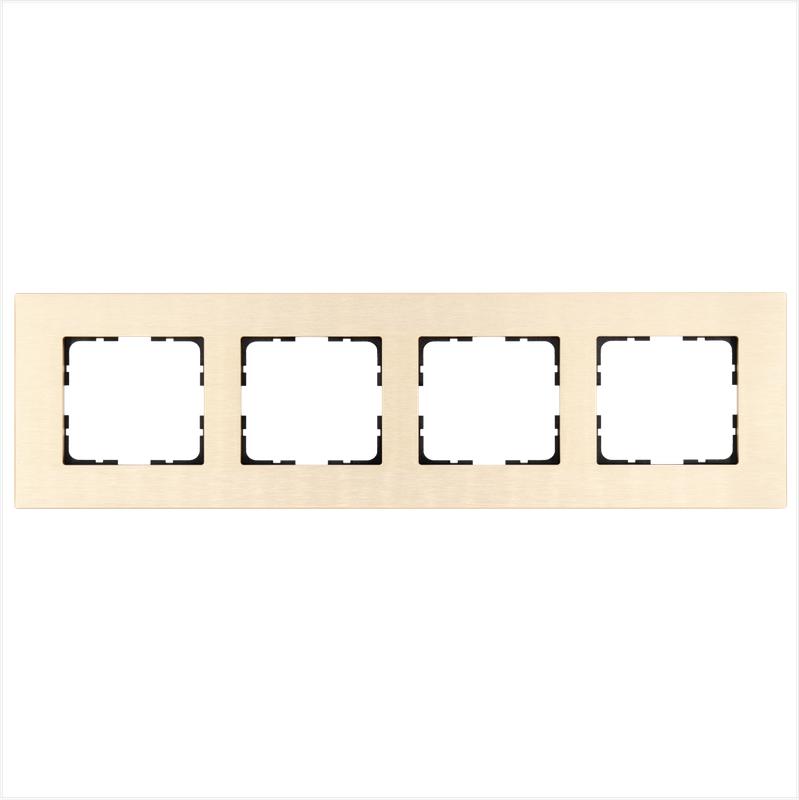 рамка 4-м g-metal метал. алюм. шампань champagne gold jasmart g1004ag от BTSprom.by