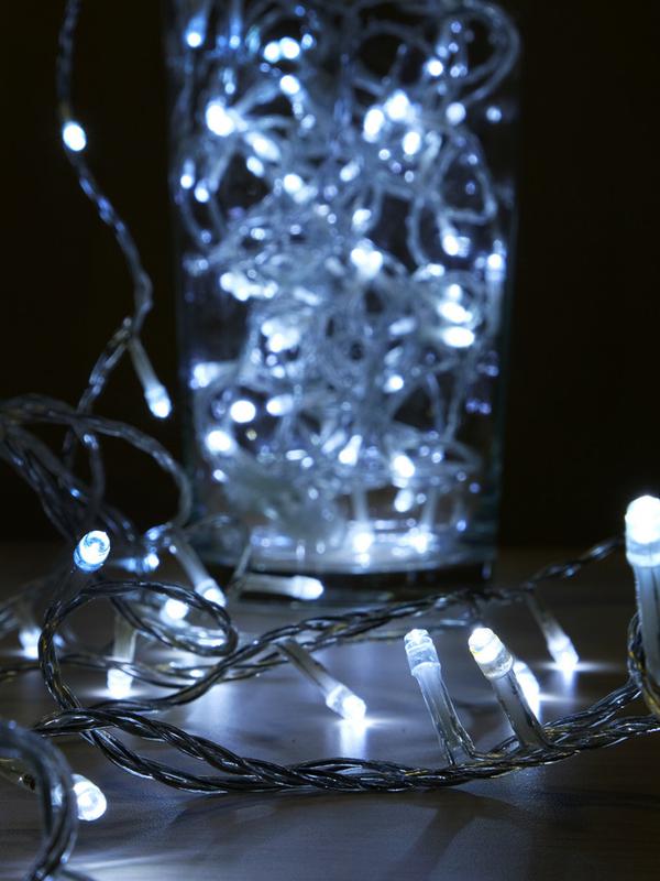 гирлянда светодиодная ld120-w-e 120 с доп. подключ. до 20 доп. модулей 12м бел. shlights 4607144111676 от BTSprom.by