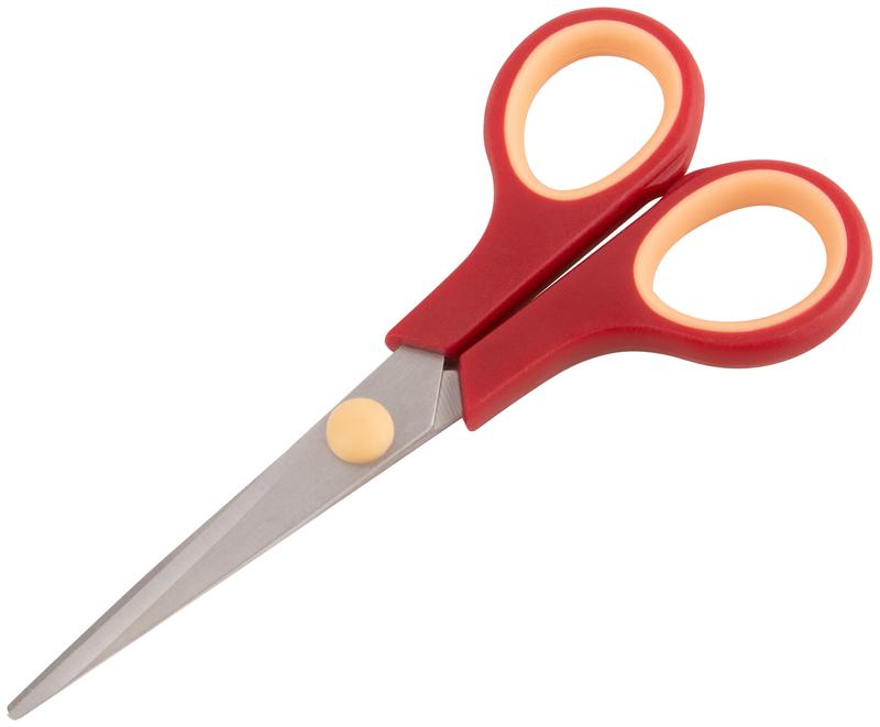  Ножницы бытовые нержавеющие прорезиненные ручки толщина лезвия 1.4мм 135мм КУРС 67328 фото в каталоге от BTSprom.by