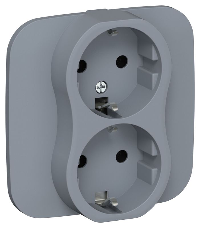 розетка 2-м сп flite рс12-1-а-флм 16а с заземл. без защ. шторок безвинтовое крепление в сборе механизм маренго iek fi-r21a-16-1-k35 от BTSprom.by