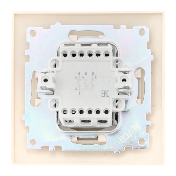  Выключатель 3-кл. СП Валенсия 10А крем. PROxima EKF EWV10-024-20 фото в каталоге от BTSprom.by