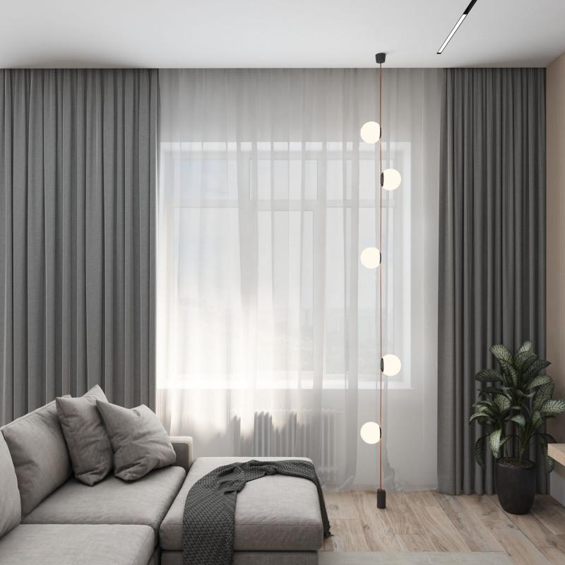  Светильник для трека-ремня Belty Orb 10Вт 4000К IP20 48В DC 150х147мм RA90 120град. со светодиодом акрил черн. DENKIRS 723155 фото в каталоге от BTSprom.by