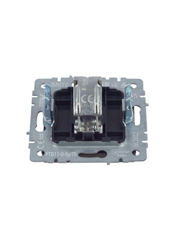  Розетка телевизионная оконечная TV СП Brite РТВ11-0-БрТБ механизм бронза IEK BR-A10-O-K45 фото в каталоге от BTSprom.by