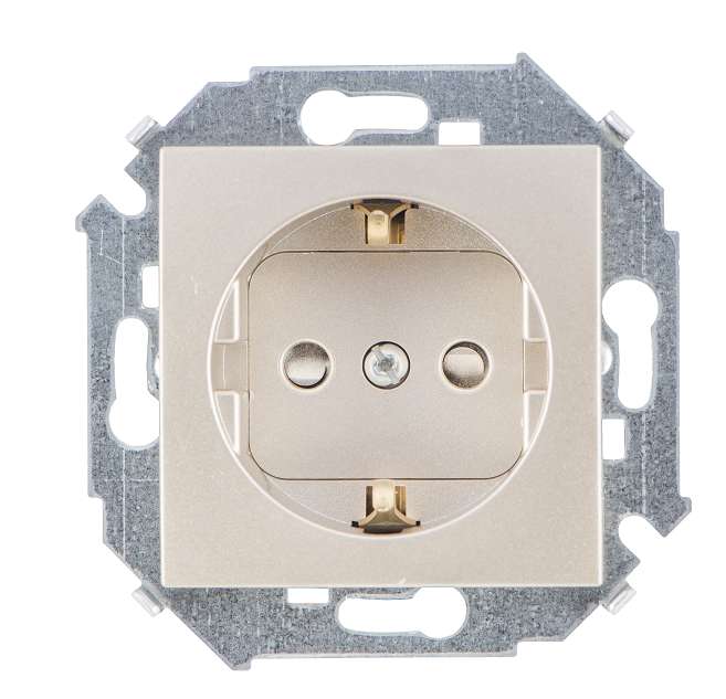 розетка 1-м сп simon 15 16а ip20 250в с заземл. винтов. клеммы механизм шампань simon 1591432-034 от BTSprom.by