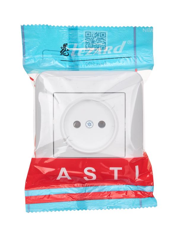  Розетка 1-м СП ASTI 16А IP20 без заземл. термопласт в сборе бел. LEZARD 7081-0202-121B фото в каталоге от BTSprom.by