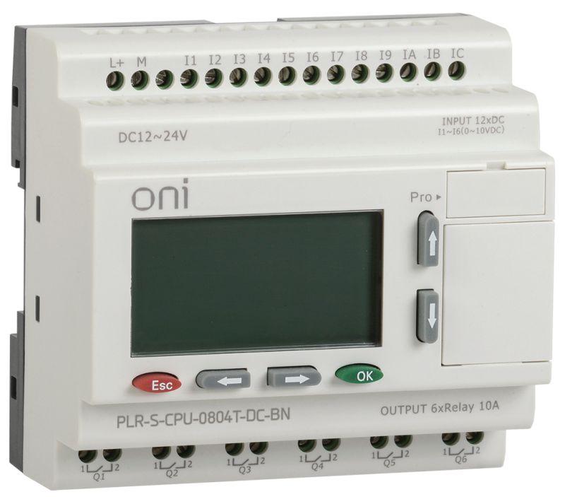 реле логическое plr-s. cpu0804(t) 24в dc с экраном oni plr-s-cpu-0804t-dc-bn от BTSprom.by