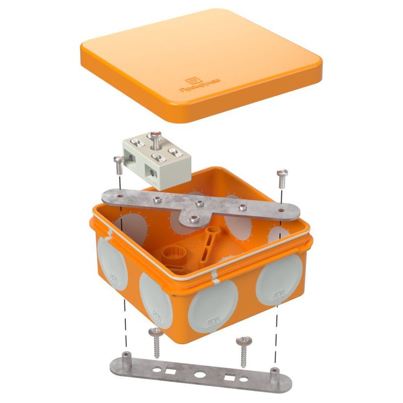 коробка огнестойкая разветвительная для оп двухкомпонентн. 60-0210-fr6.0-4-2-р е15-е60 ral2004 80х80х40 промрукав 60-0210-fr6.0-4-2-р от BTSprom.by