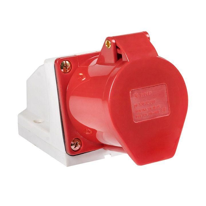 розетка наружн. уст. 32а 380в 3p+ре ip44 (124) ekf ps-124-32-380 от BTSprom.by