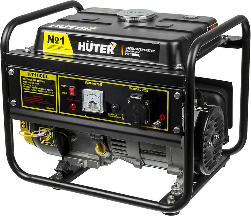 бензогенератор ht1000l 1ф 1000вт ручной стартер huter 64/1/2 от BTSprom.by