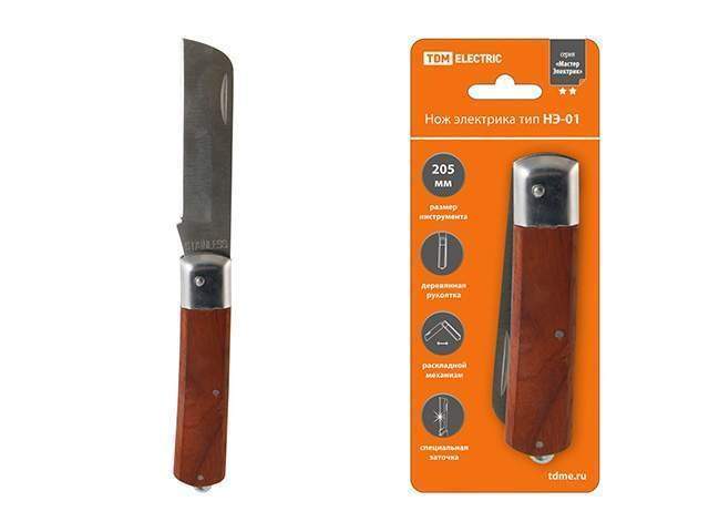 нож электрика нэ-01, 205 мм, деревянная рукоятка "мастерэлектрик" tdm (нож электрика нэ-01, 205 мм, деревянная рукоятка "мастерэлектрик" tdm) от BTSprom.by