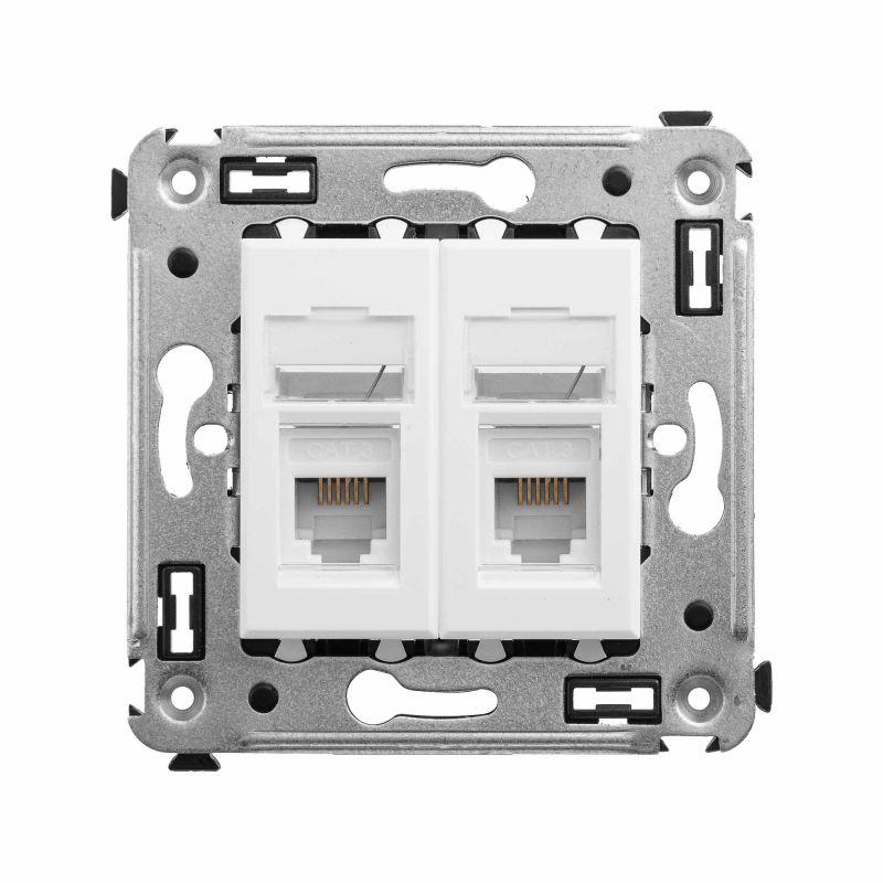 розетка телефонная 2-м сп avanti "белое облако" rj12 dkc 4400314 от BTSprom.by