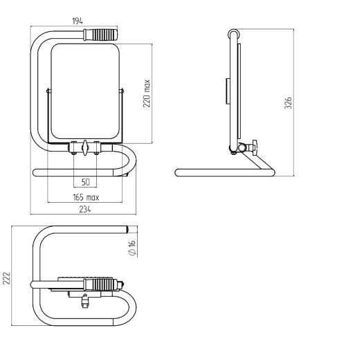  Подставка для прожектора ЭРА LPR-STAND шириной до 175мм Эра Б0057553 фото в каталоге от BTSprom.by