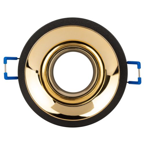  Светильник декоративный KL103 BK/GD MR16 GU5.3 встраив. черн. золото ЭРА Б0056357 фото в каталоге от BTSprom.by