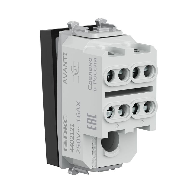  Инвертор модульный 1-кл. 1мод. Avanti "Черный квадрат" 16А черн. DKC 4402121 фото в каталоге от BTSprom.by
