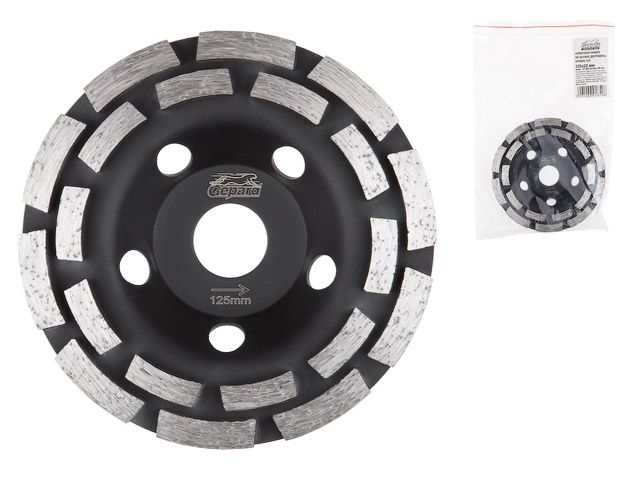 алмазная чашка 125мм бетон двурядная gepard gp0809-125 от BTSprom.by