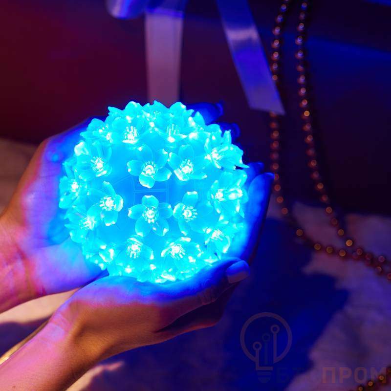  Шар светодиодный, диаметр 12 см, цвет синий фото в каталоге от BTSprom.by