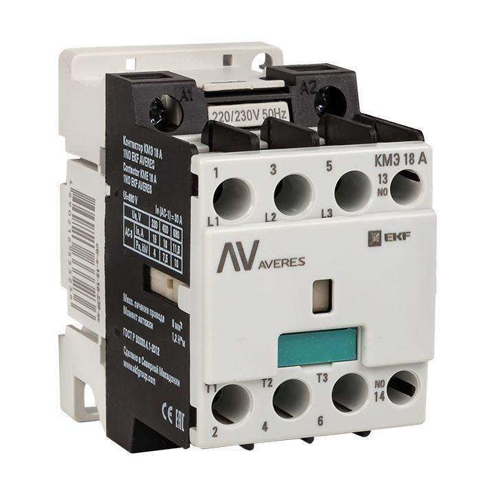 контактор кмэ 18а кат. 400в ac 1но averes ekf ctr-s-18-10-400-av от BTSprom.by