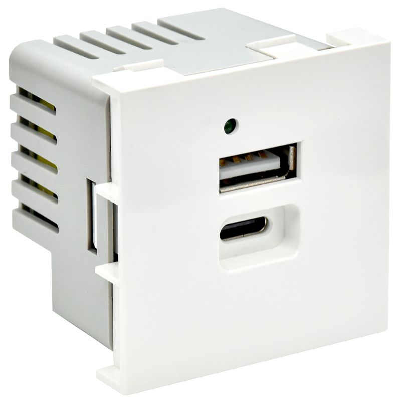 розетка usb a+c 2 мод. ркю-25-40-п 5в 4.2а бел. primer iek pr-kk40d-ru-0-2-ac-k01 от BTSprom.by
