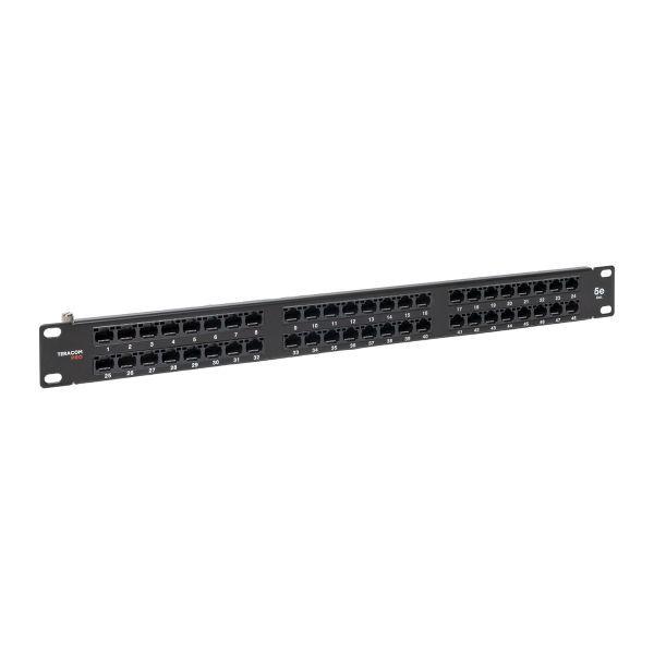 патч-панель высокой плотности 19дюйм кат.5e 1u неэкранир. utp 48 портов rj-45 dual idc с органайзером teracom pro ekf trp-ppnl-5eutp-c1u48 от BTSprom.by