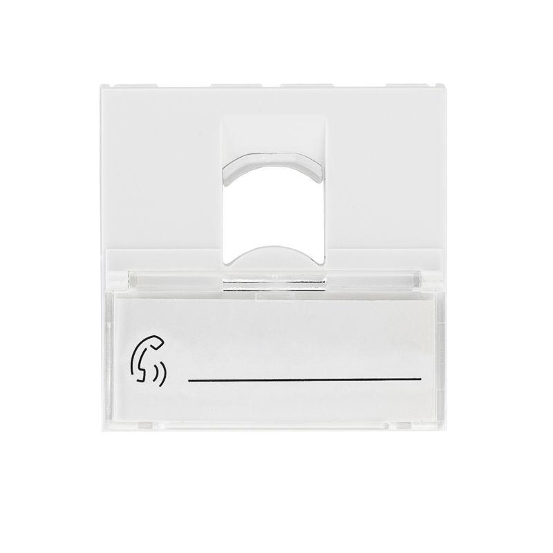  Вставка Mosaic 45х45 на 1 порт с прозр. шторкой и увеличенным окном маркировки бел. Rexant 03-0161 фото в каталоге от BTSprom.by