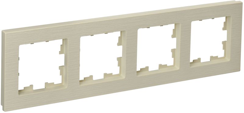 рамка 4-м brite ру-4-бр беж. рифленый iek br-m42-51-k10 от BTSprom.by