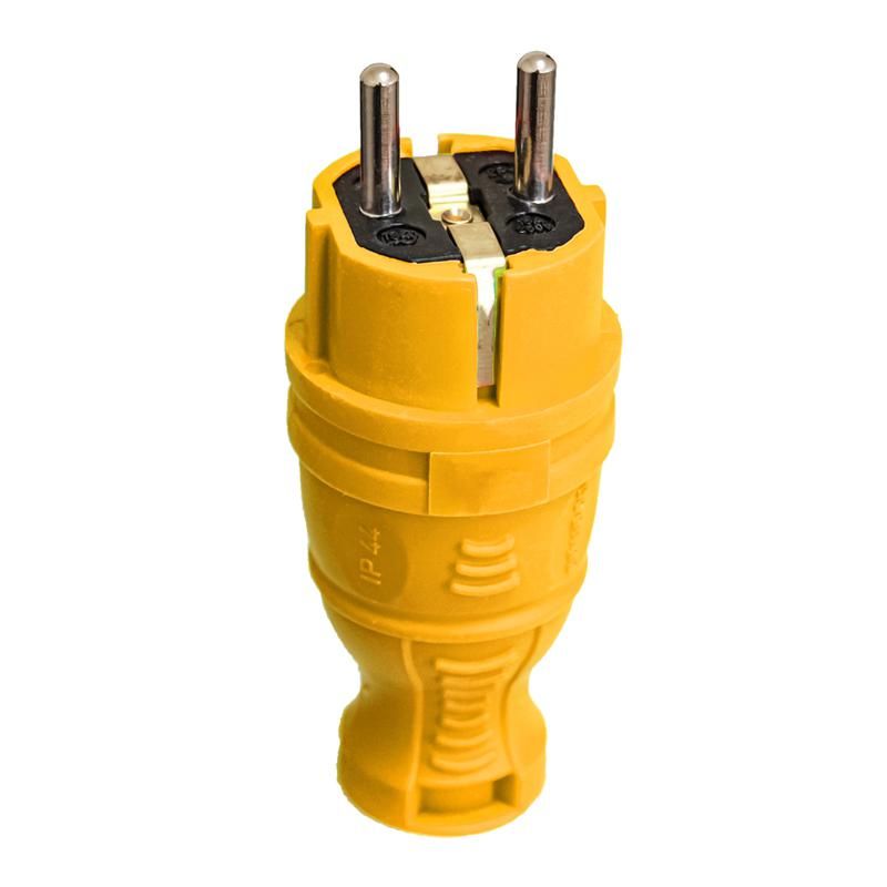 вилка прямая с заземл. ip44 каучук желт. tokov tke-c07-kv-z от BTSprom.by