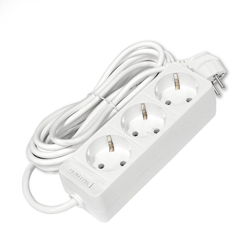 удлинитель 3х5м с заземл. 10а ip20 2.2квт пвс 3х0.75 бел. domtok 2376 от BTSprom.by