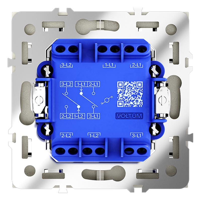  Переключатель проходной 2-кл. СП S70 10А механизм сталь Voltum VLS020305 фото в каталоге от BTSprom.by